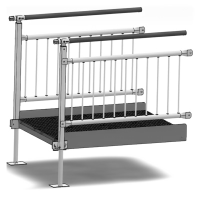 QRamp straight ramp section with ThruFlow slip resistant decking